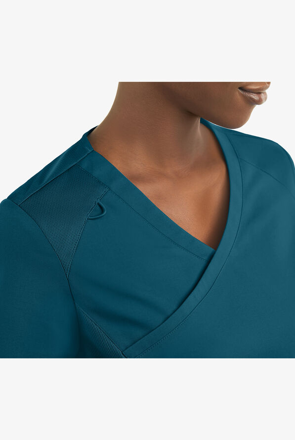 Cherokee Workwear Professionals Mock Wrap Scrub Top Nursing Scrubs