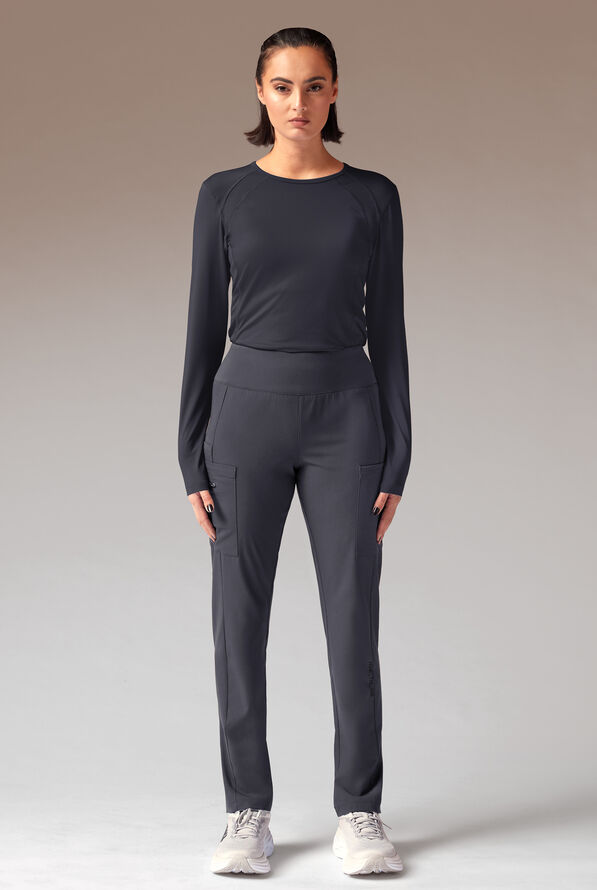 Hypothesis Dynama Y-Pant Women&rsquo;s 7-Pocket Yoga-Inspired Scrub Pant - Pewter - 3