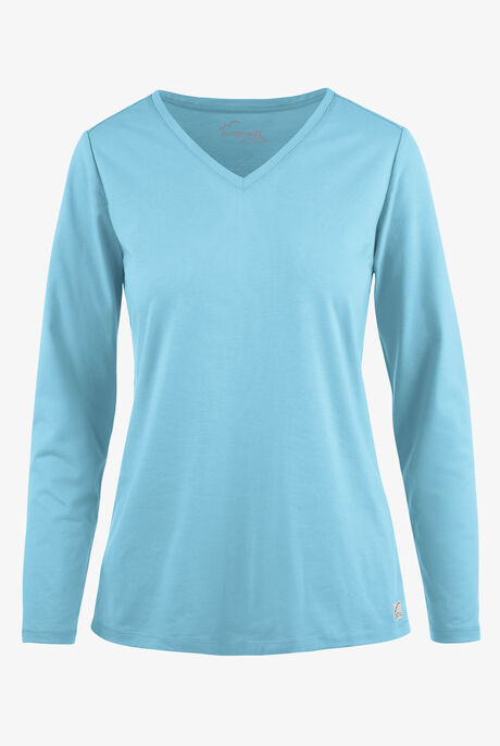 Butter-Soft STRETCH Women’s Cotton-Rich V-Neck Knit Underscrub