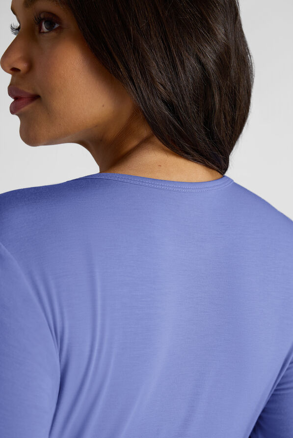 Easy STRETCH Cate Women's Long Sleeve Knit Underscrub - Ceil Blue - 2