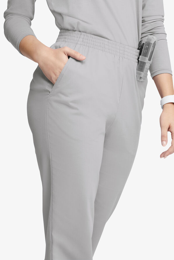 Butter-Soft Originals Women's 2-Pocket High Waisted Straight Leg Scrub Pants - Silver - 2