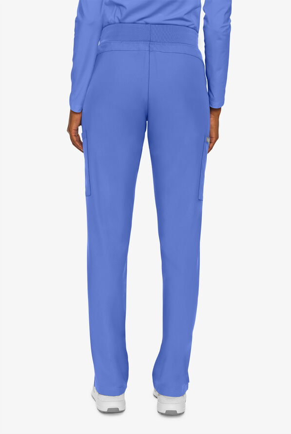 Med Couture Insight Women's 4-Pocket Zipper Cargo Pocket Scrub Pants - Ceil Blue - 4
