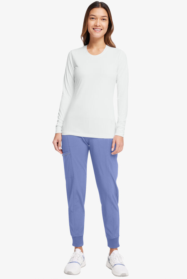 Infinity Women's STRETCH Long Sleeve Knit Underscrub - White - 2