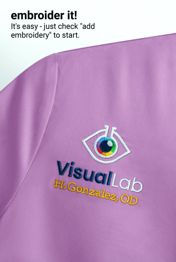 Zavate Ava Therese Sorbet Delights Piper Women's 2-Pocket STRETCH Dolman Sleeve Scrub Top - Sugar Plum - 4