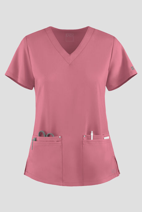 Easy STRETCH Lina Mitered Women's 4-Pocket V-Neck Scrub Top