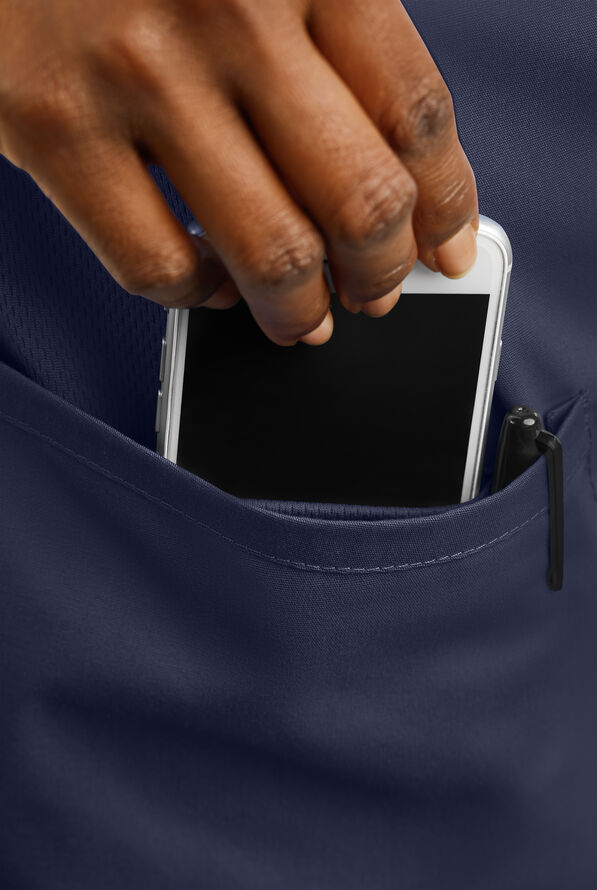 UA Exclusive Cherokee Workwear Professionals Active Women's 4-Pocket STRETCH Zip Front Scrub Jacket - Navy - 5