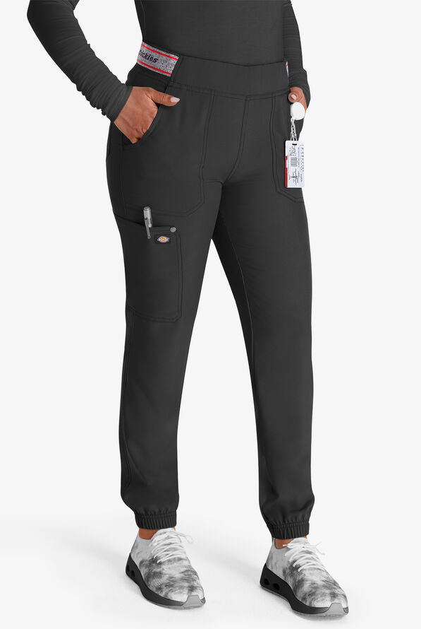 Dickies EDS NXT Women's 5-Pocket Cargo Jogger Scrub Pants - Black - 1