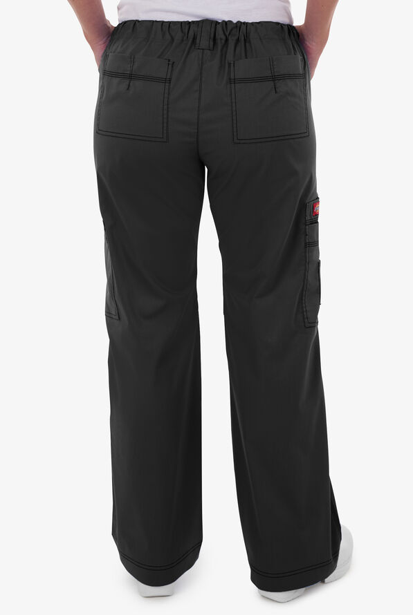 Dickies Gen Flex Youtility Women's 9-Pocket STRETCH Cargo Scrub Pants - Black - 2