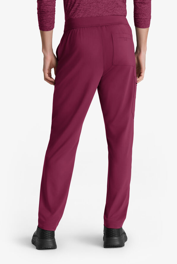 Skechers by Barco Slip-ins Rebound Men's 4-Pocket STRETCH Slim Straight Leg Cargo Scrub Pants - Wine - 4