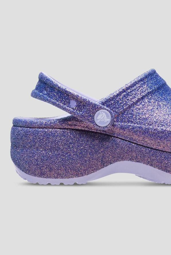Zuecos Crocs™ Purple Moon Iridescent Glitter Platform para mujer - null - 4
