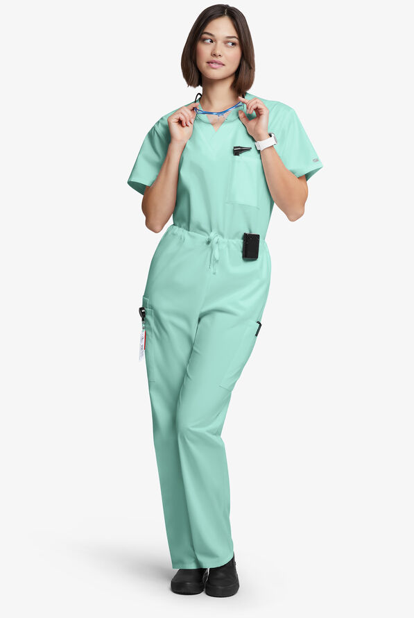 Pantal&oacute;n m&eacute;dico unisex Butter-Soft Originals con piernas rectas holgadas y 4 bolsillos - Water Mint - 4