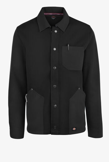 Dickies EDS NXT Men's 3-Pocket STRETCH Fleece Inner Snap Front Scrub Jacket