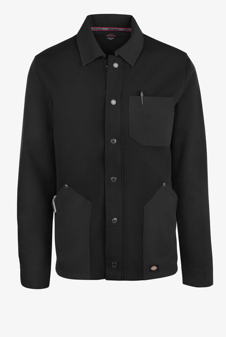 Dickies EDS NXT Men's 3-Pocket STRETCH Fleece Inner Snap Front Scrub Jacket