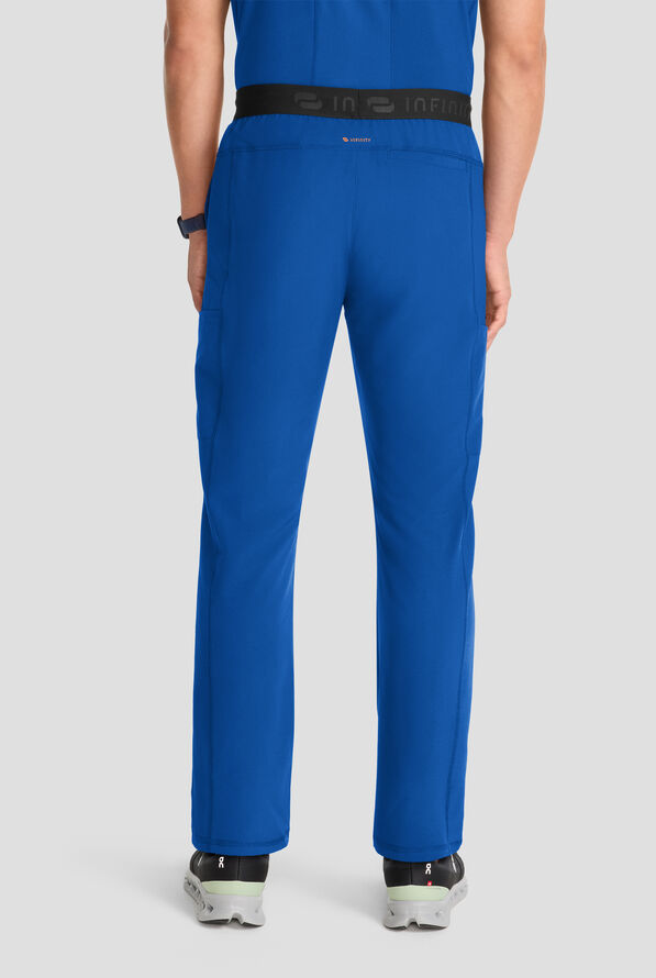 Infinity GNR8 Men's 5-Pocket STRETCH Logo Waistband Straight Leg Cargo Scrub Pant - Royal - 5