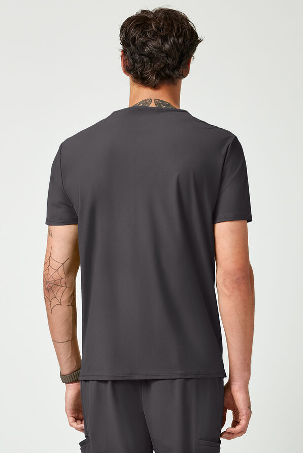 Camisa m&eacute;dica Infinity PURSUIT STRETCH con cuello en V y 3 bolsillos para hombre - Pewter - 4