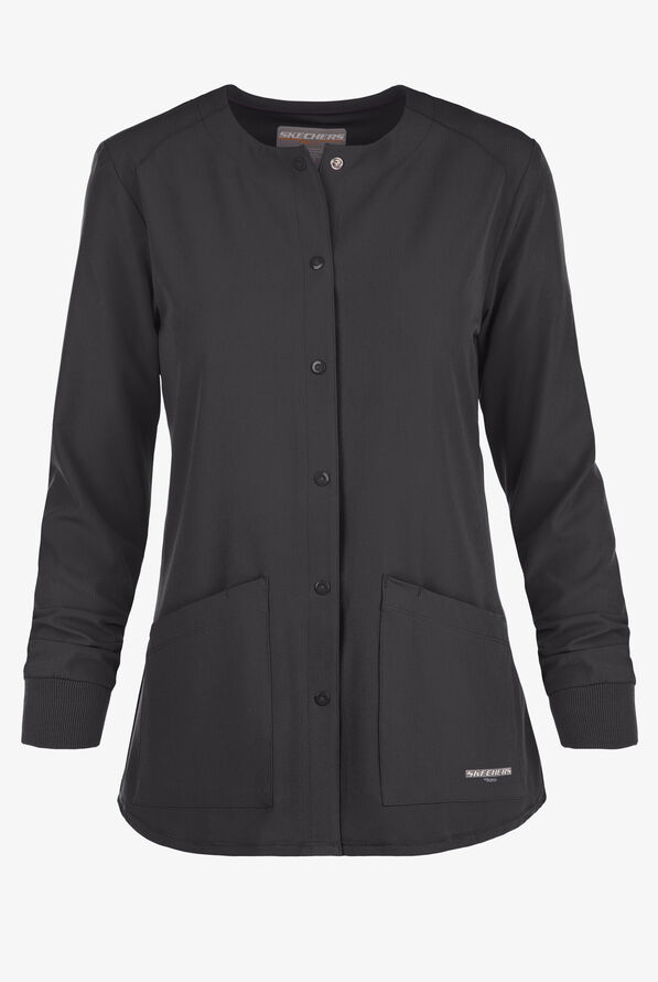 Chaqueta médica abrigada Skechers by Barco Stability STRETCH con 2 bolsillos para mujer - Pewter - 1