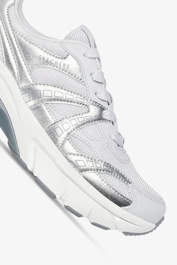 Skechers Street Shadow Stellar 90 Grey Athletic Lace Up Shoes - null - 3