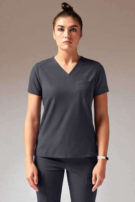 Hypothesis Meta-Base Women’s Single Pocket V-Neck Tuck In/Wear Out Scrub Top