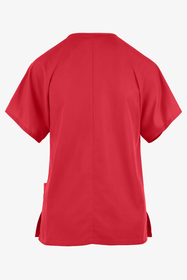 Cherokee Workwear Women's 3-Pocket V-Neck Scrub Top - Red - 2
