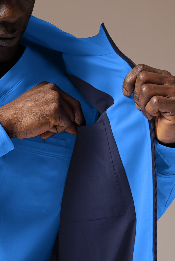 Chaqueta m&eacute;dica unisex Hypothesis F con cremallera - Royal/Navy - 8