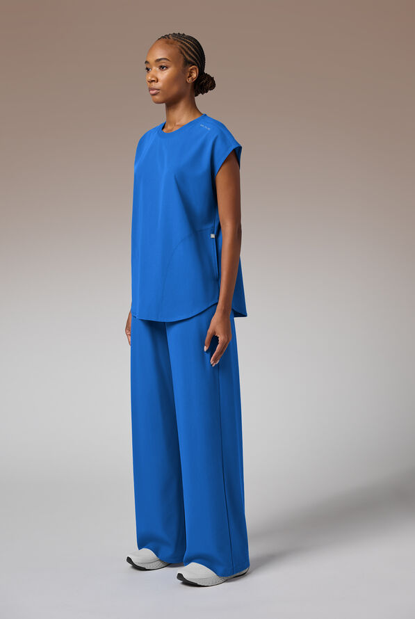 Blusa m&eacute;dica Hypothesis DM Crew de corte holgado con mangas dolm&aacute;n y 2 bolsillos para mujer - Royal - 5