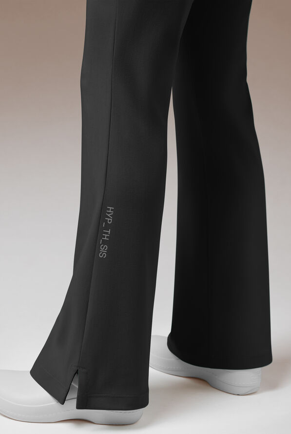 Patanlón médico Hypothesis Meta FL de tiro alto con piernas acampanadas y 7 bolsillos para mujer - Jet Black - 2