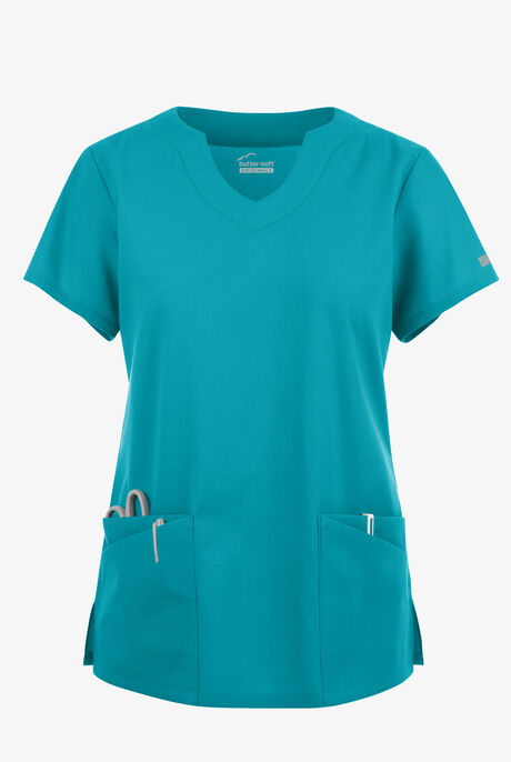 Butter-Soft Originals Women's 6-Pocket Scallop Neck Scrub Top