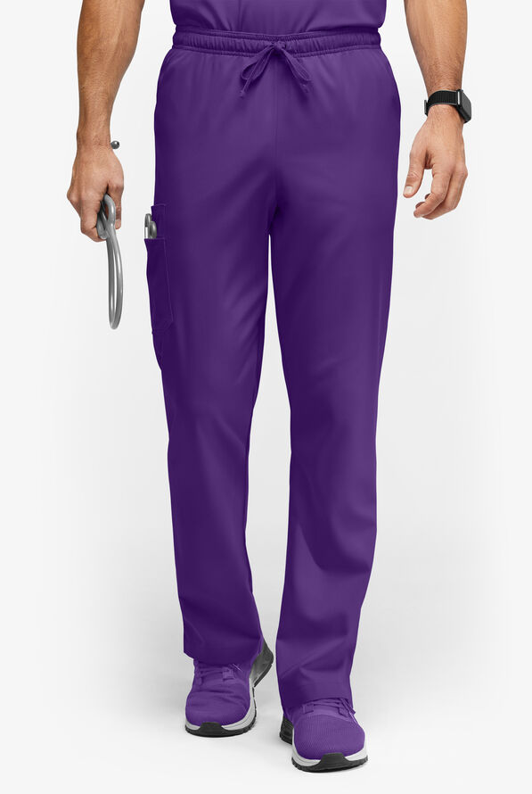 Advantage STRETCH Men's 6-Pocket Cargo Scrub Pants - Grape - 1