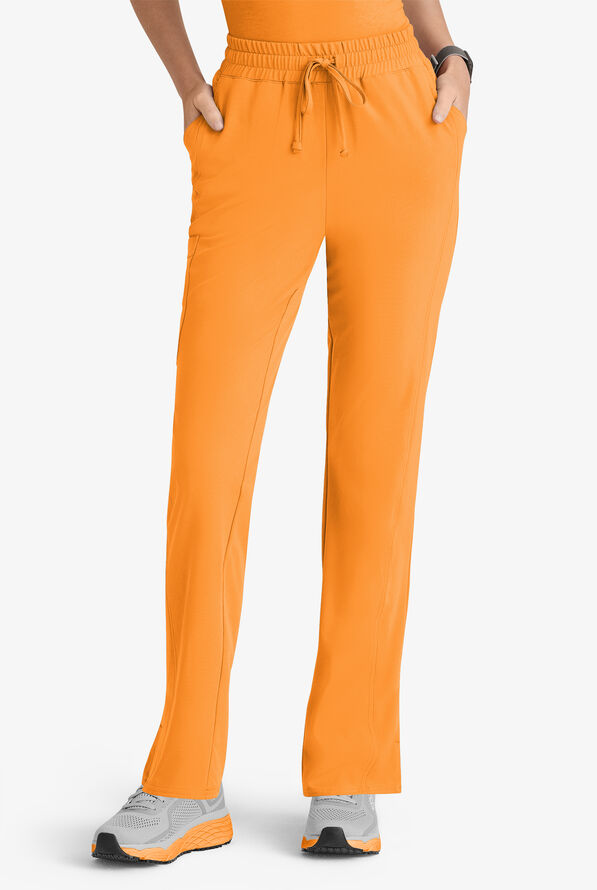 Skechers by Barco Gamma Women's 6-Pocket STRETCH Tapered Leg Cargo Scrub Pants - Bright Marigold - 1