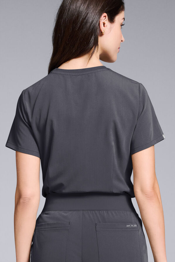 Hypothesis Women's Base Crew-Neck Tuck-In Scrub Top - Pewter - 3