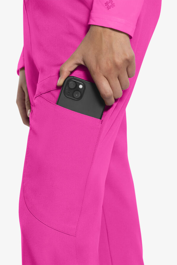 Pantal&oacute;n m&eacute;dico Med Couture Amp STRETCH con cord&oacute;n y 4 bolsillos para mujer - Ultra Magenta - 2