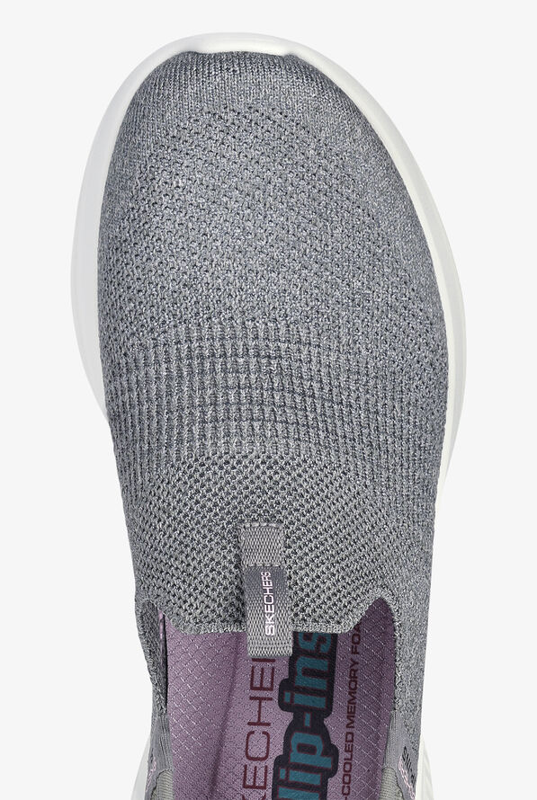 Skechers Sport Women's SLIP-INS ULTRA FLEX 3.0 Grey Athletic Nursing Shoes - null - 2