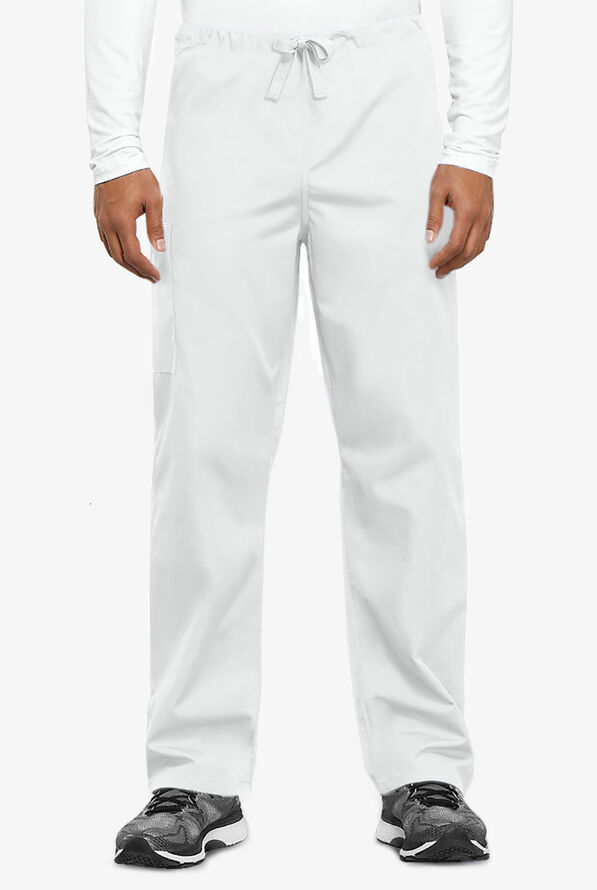 Cherokee Workwear Unisex 3-Pocket Drawstring Scrub Pants - White - 1