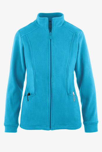 Chaqueta médica UA Butter-Soft STRETCH de vellón con cremallera y 2 bolsillos para mujer