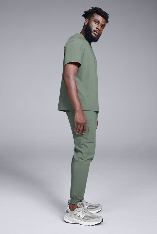 Pantalón médico Hypothesis S-R Shift Ready estilo jogger con 8 bolsillos para hombre - Mineral - 2