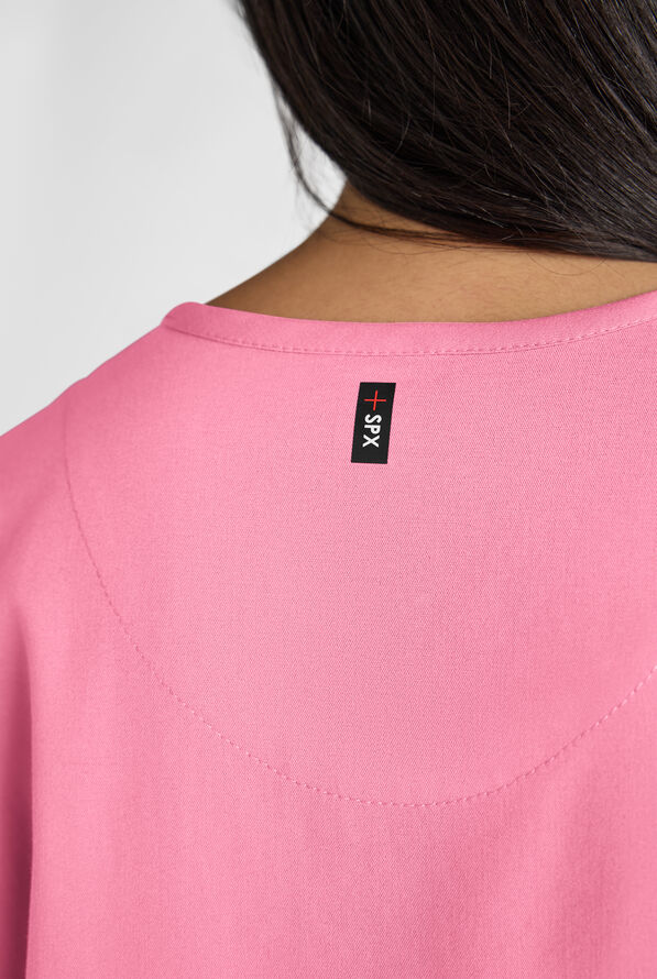 Blusa m&eacute;dica Grey's Anatomy by Barco Emerge Brylyn STRETCH con mangas dolm&aacute;n y 2 bolsillos para mujer - Glow Pink - 6