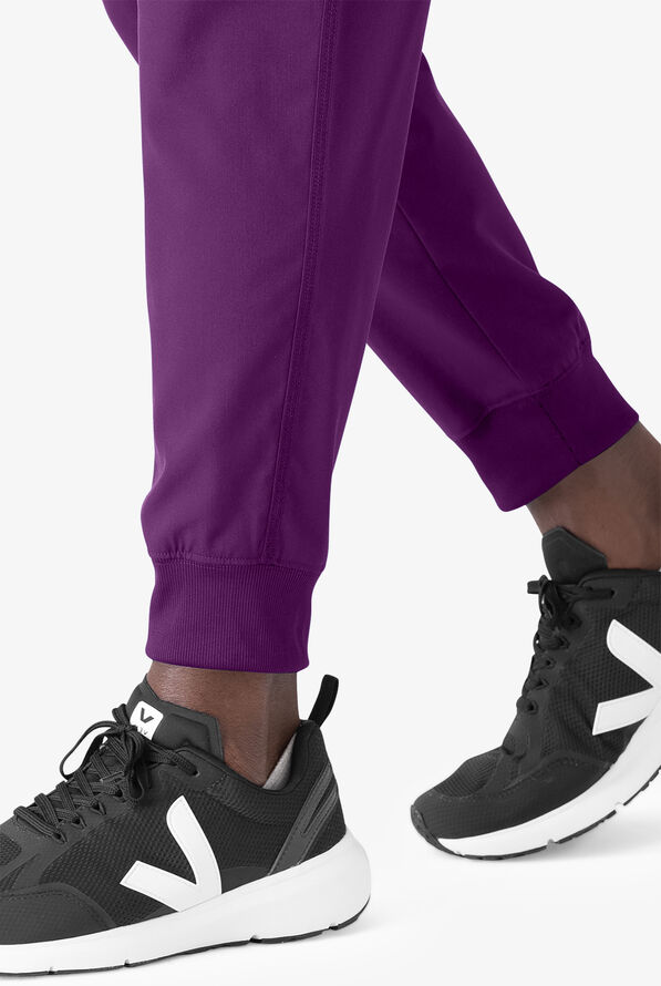 Grey's Anatomy by Barco Spandex STRETCH Murphy Men's 5-Pocket Cargo Jogger Scrub Pants - Eggplant - 4