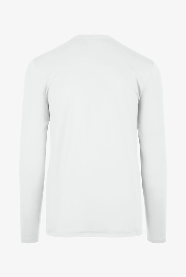 Cherokee Men's STRETCH Long Sleeve Knit Underscrub - White - 2