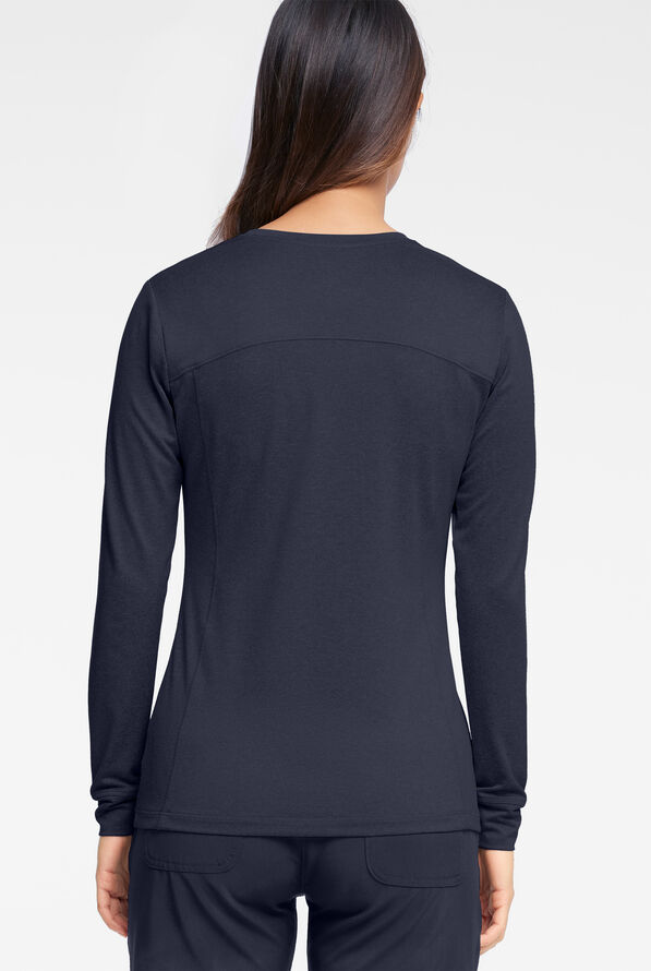 Infinity Women's STRETCH Long Sleeve Knit Underscrub - Navy - 3