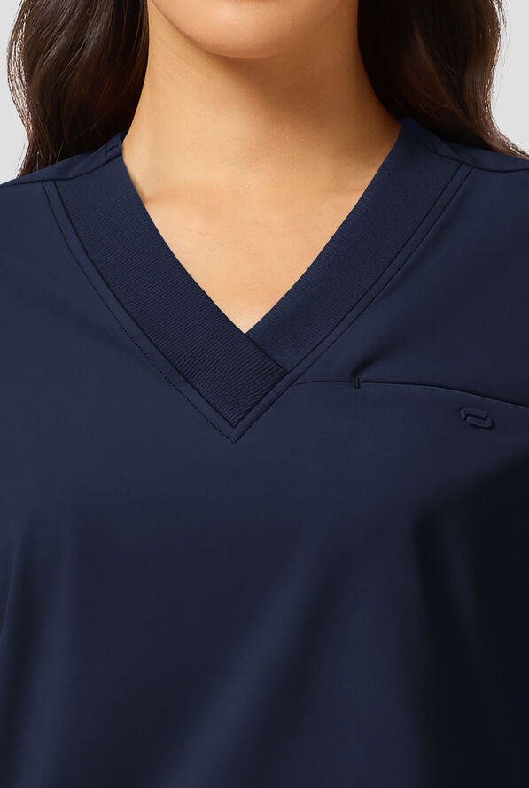 Blusa m&eacute;dica Infinity PURSUIT STRETCH con mangas dolm&aacute;n y 1 bolsillo para mujer - Navy - 2