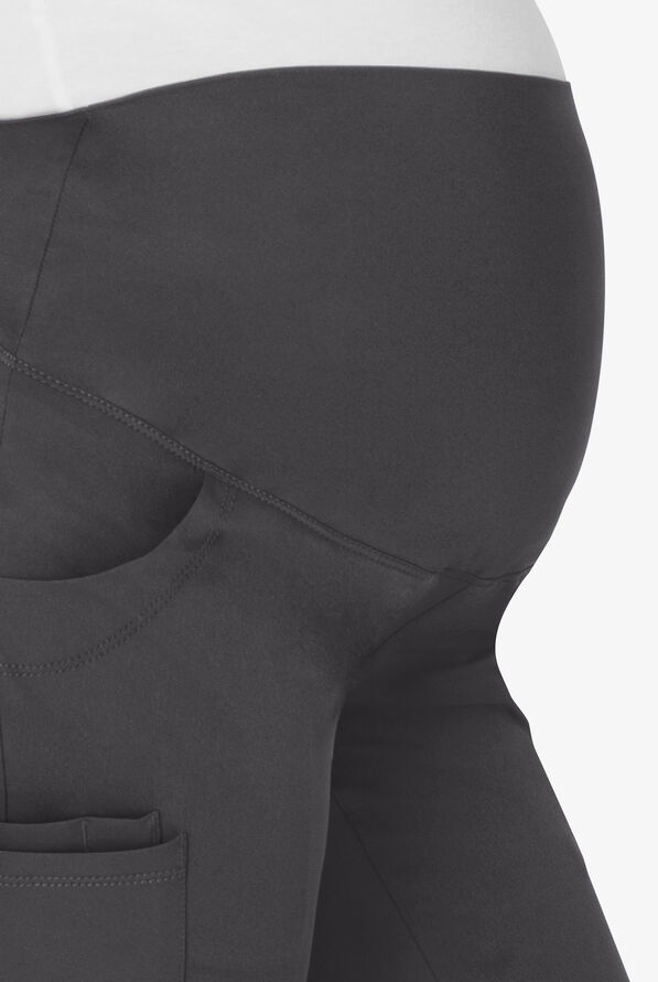 HH Works by Healing Hands Rose Women's 6-Pocket STRETCH Maternity Scrub Pants - Pewter - 3