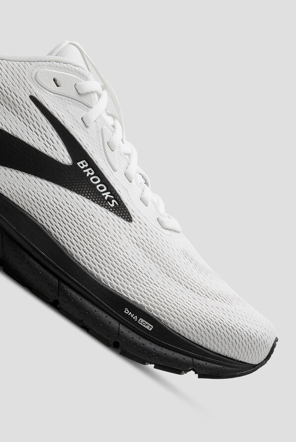 Brooks Men's Trace 4 Bright White/Oyster/Black Athletic Lace Up Nursing Shoes - null - 3