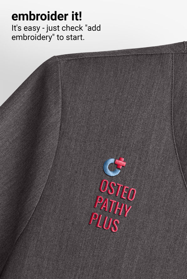 Zavate Ava Therese Women's 2-Pocket Half Zip Pullover Fleece Scrub Top - Heather Grey - 3