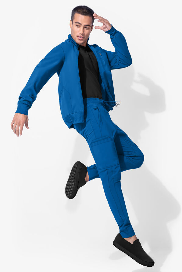 Infinity Men's 5-Pocket STRETCH Cargo Jogger Scrub Pants - Tall - Royal - 4