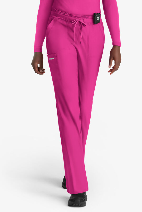 Skechers by Barco Slip-ins Reach Women's 4-Pocket STRETCH Slim Cargo Straight Leg Scrub Pants - Deep Magenta - 1