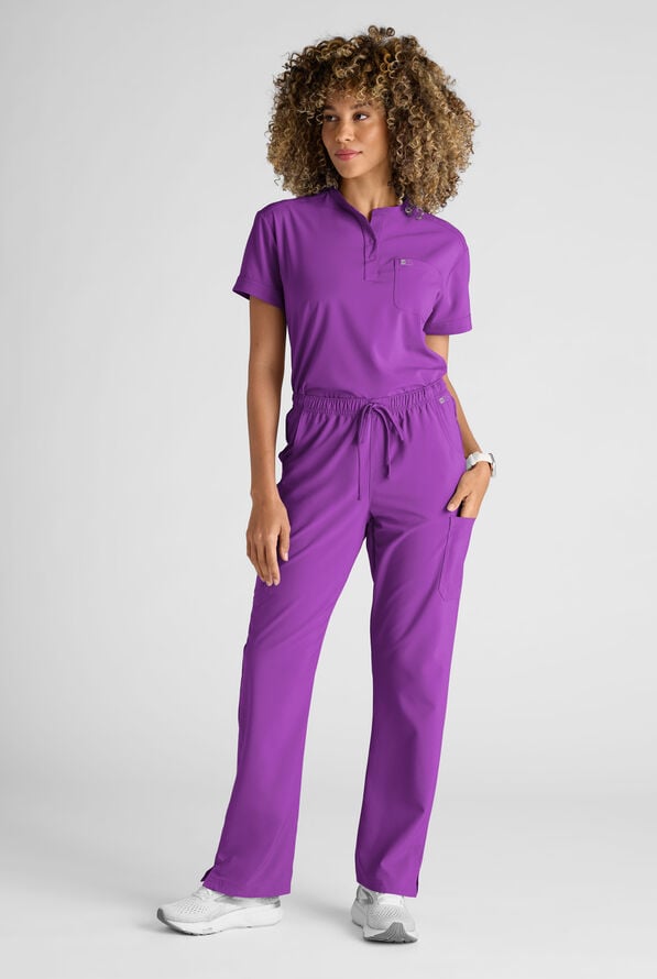 Pantal&oacute;n m&eacute;dico Easy STRETCH Eden con cord&oacute;n y 4 bolsillos para mujer - Fresh Purple - 8