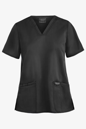 Blusa m&eacute;dica Cherokee Workwear Revolution con 3 bolsillos y cuello en V para mujer