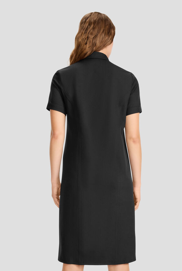 Cherokee Workwear Originals Ultra Women's 2-Pocket Button Front Scrub Dress - Black - 3