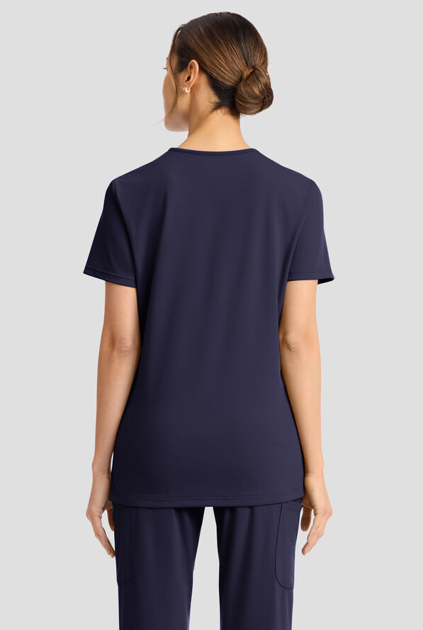 Blusa m&eacute;dica Cherokee Achieve de corte holgado con cuello en V y 2 bolsillos para mujer - Navy - 3
