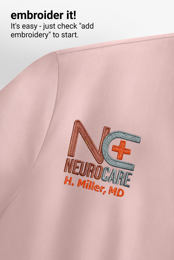 Butter-Soft STRETCH Women's 2-Pocket V-Neck Tuck-In Scrub Top - Mauve Shadow - 6